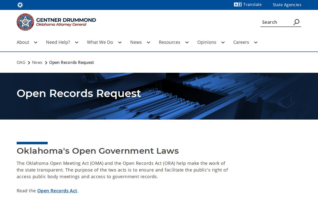 Oklahoma open-records guidance for Beckham County 72-hour jail release requests